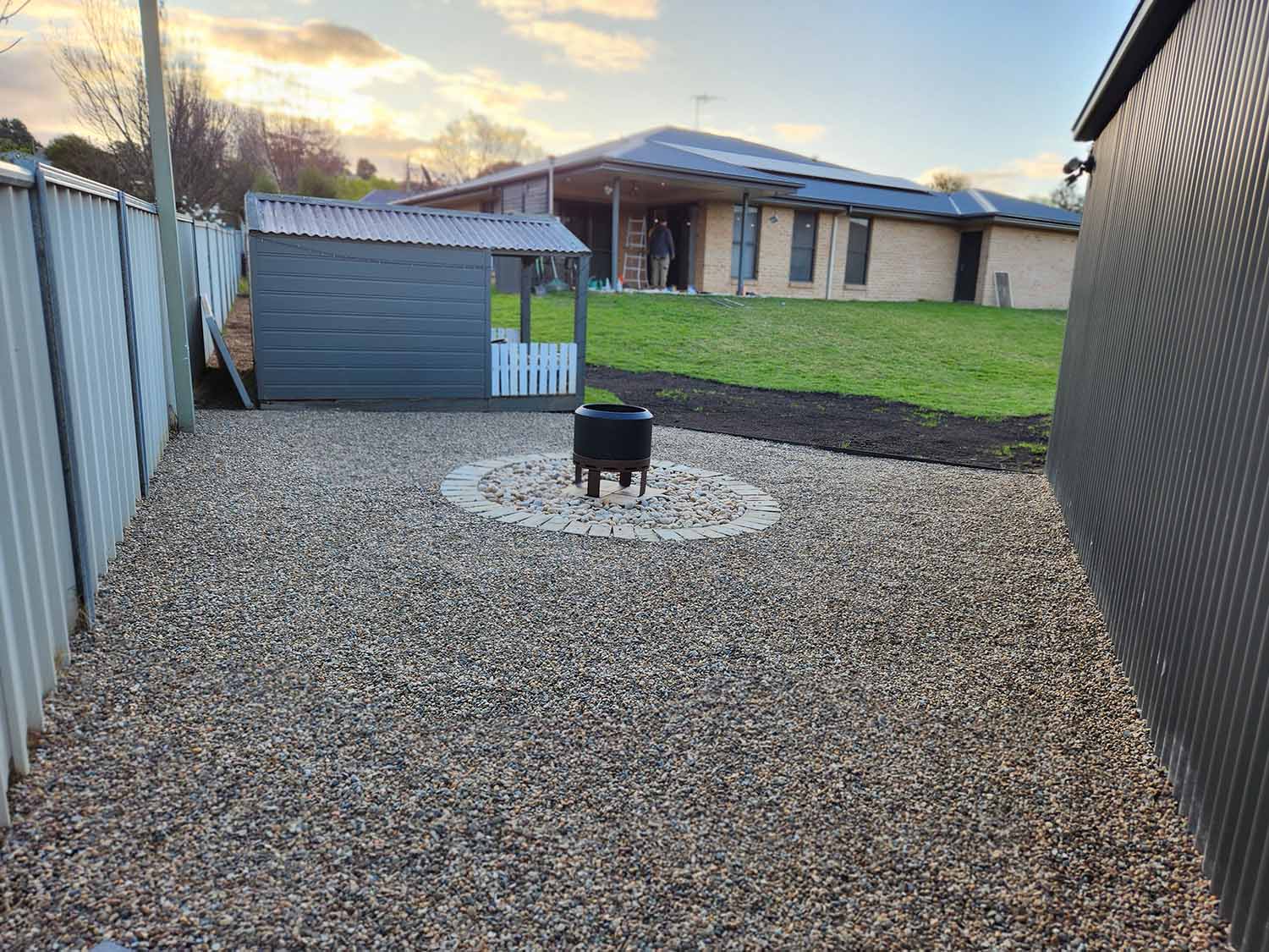 Firepit paved patio