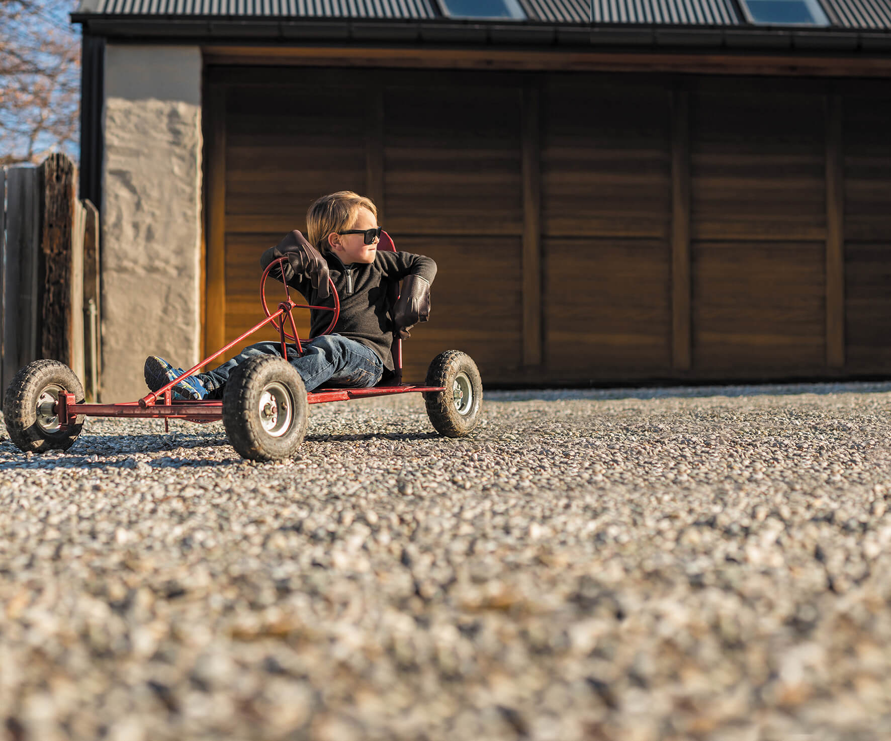 Child's ride-on toy on a SmartPave path
