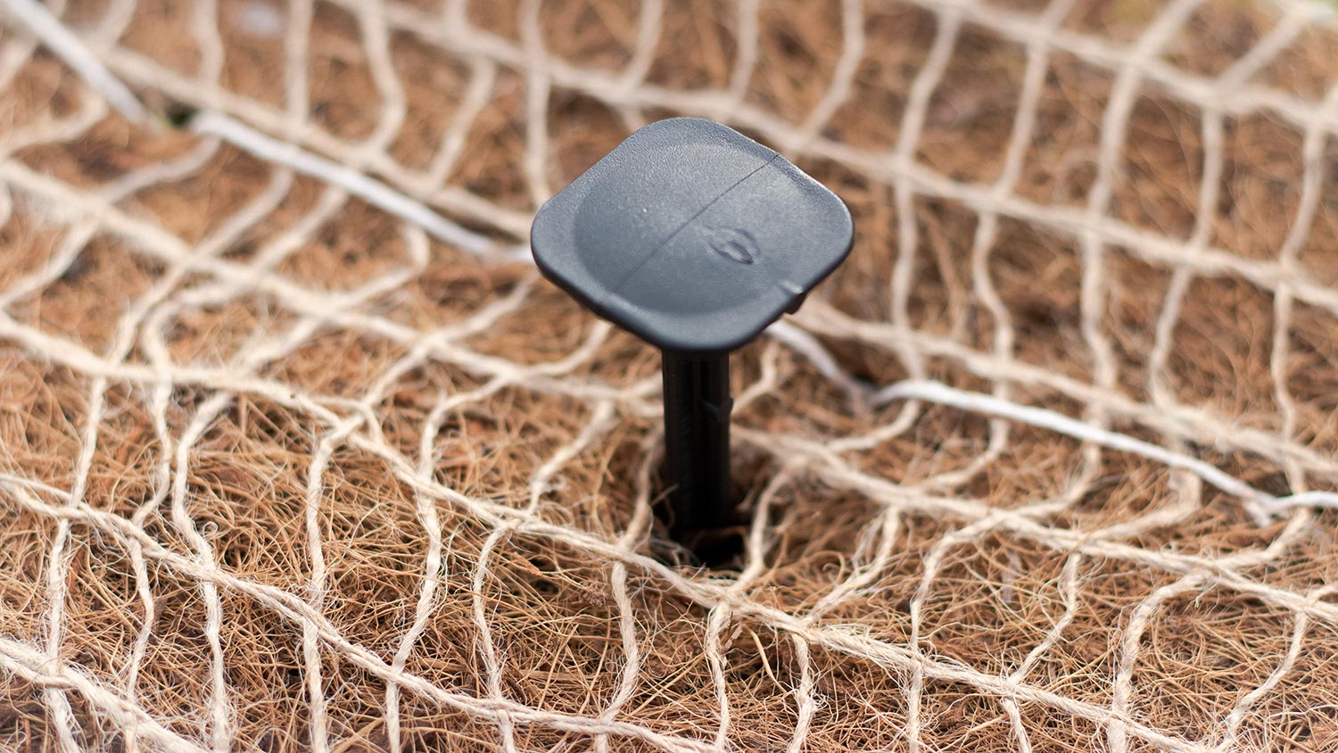 SmartPeg pegs securing coconut matting