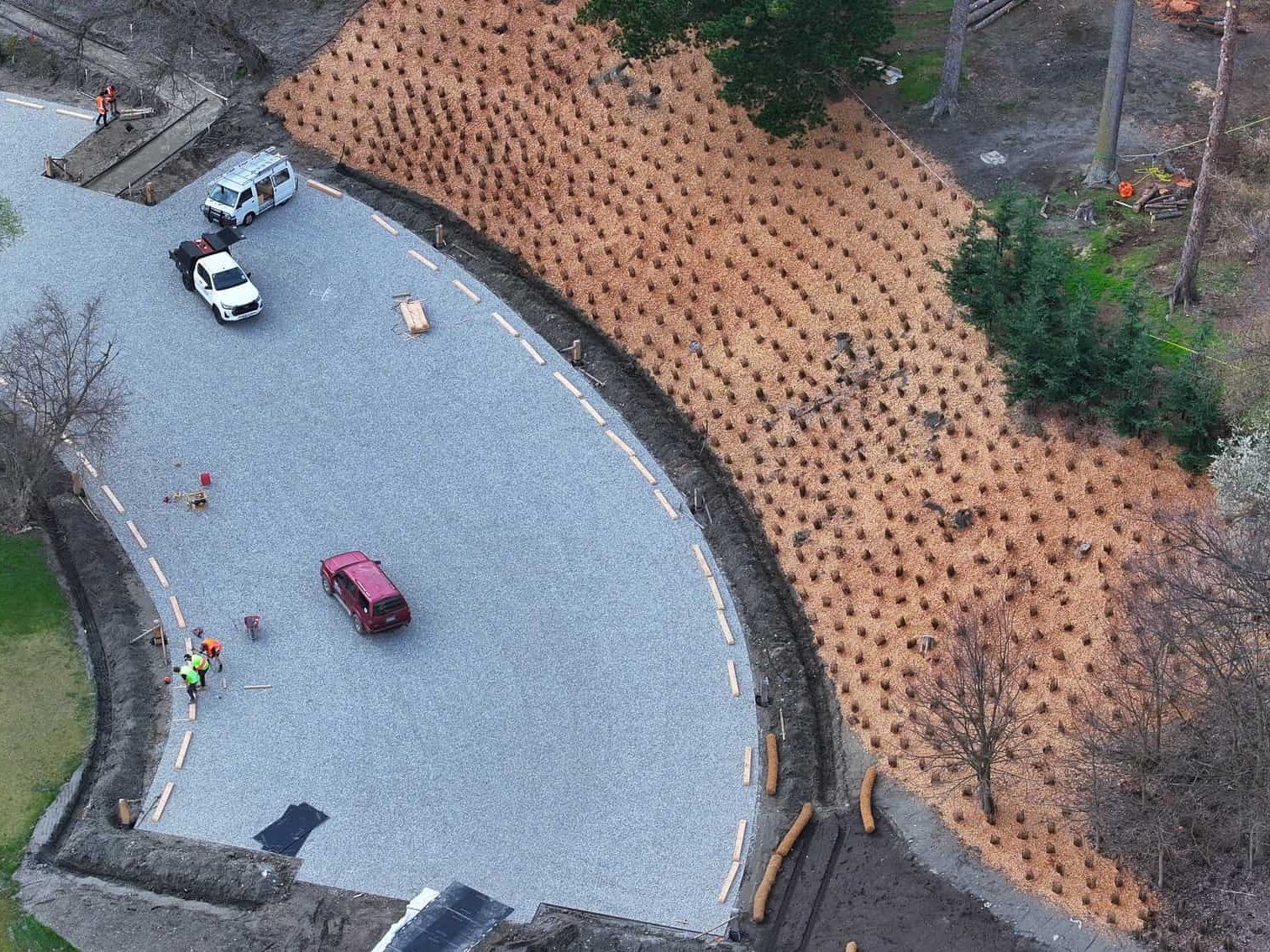 SurePave permeable paving at Waterfall Park, Arrowtown
