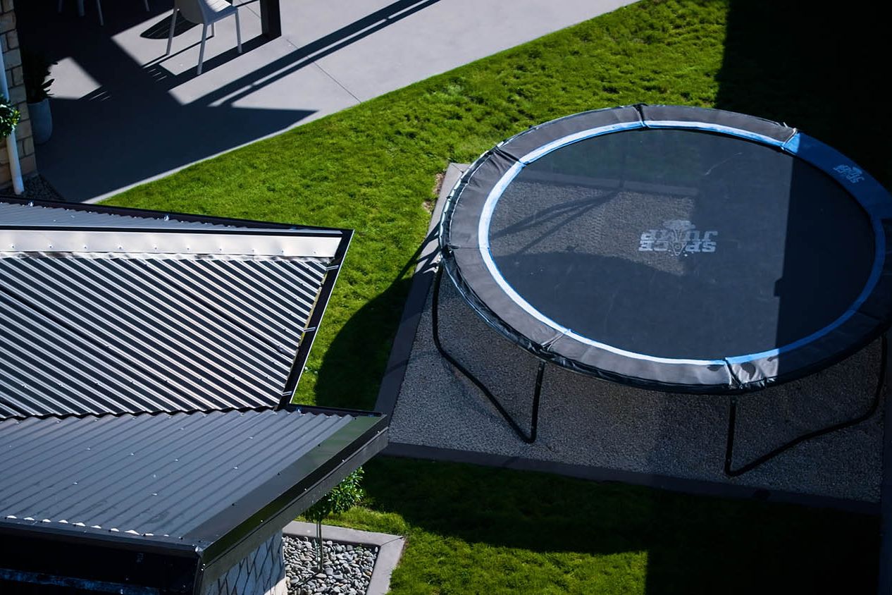 Trampoline on a stable PebbleLock foundation