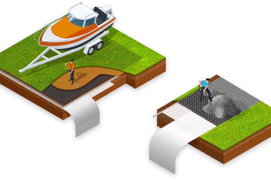 Diagram of SurePave permeable paving layers