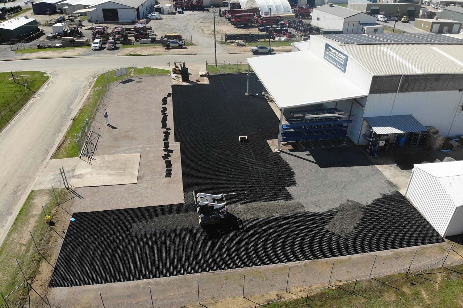 SurePave permeable paving installed in a car park