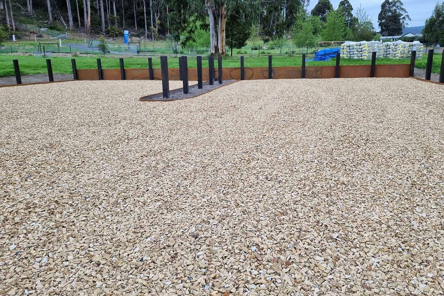 SurePave driveway installation at a Hobart holiday home
