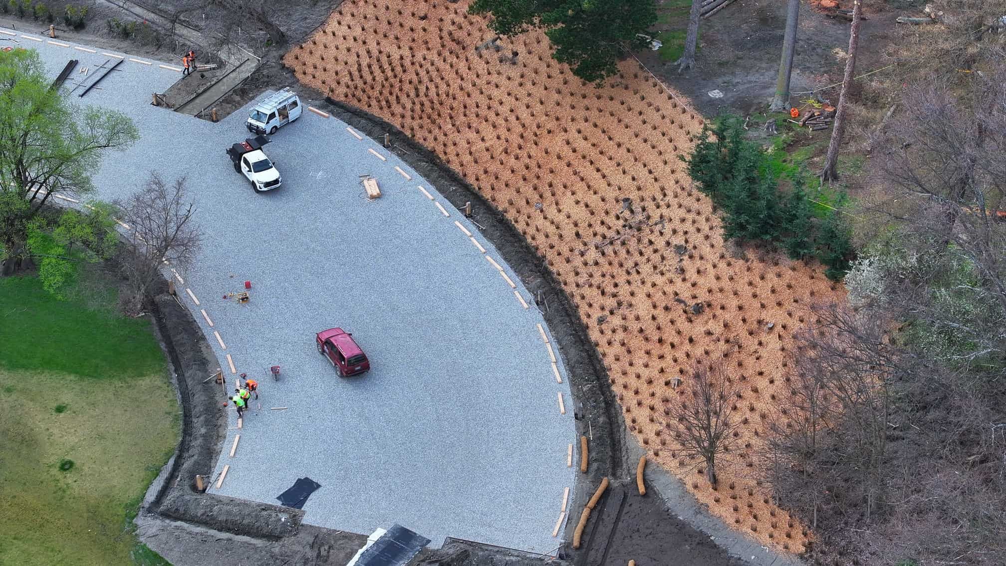 SurePave permeable paving at Waterfall Park, Arrowtown