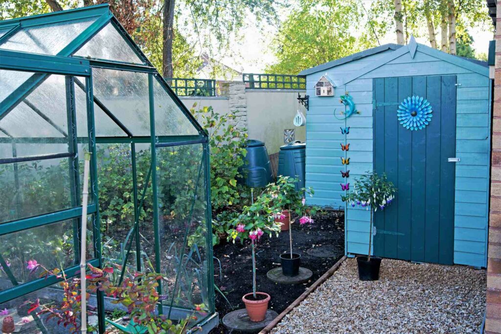 pebblelock garden shed base