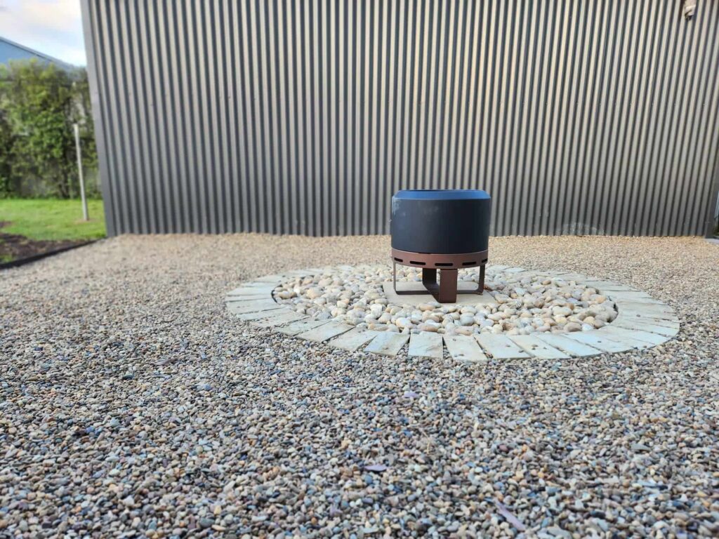 Create your own firepit area with Strol PebbleLock permeable pavers